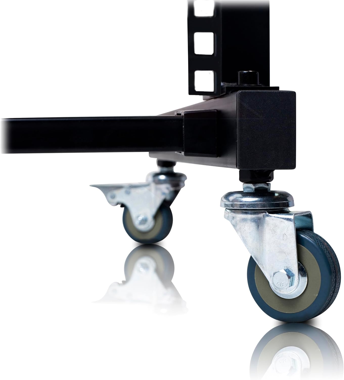 GRIFFIN 19U Rack Mount Rolling Stand (StudioZ PROSteel Series) & Adjustable Mixer Platform Rails – Cart Holder for Audio Music Recording Cabinet – Stage Equipment DJ Gear Storage Case for Amplifier