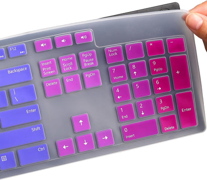 Keyboard Cover for Dell KM636 KB216 KB216t KB216d KB216p Wired & Wireless Keyboard, Dell Optiplex 5250 3050 3240 5460 7450 7050, Dell Inspiron Desktop 24" 27" 5400 5490 7700 7790 3475 3670 3477-RW