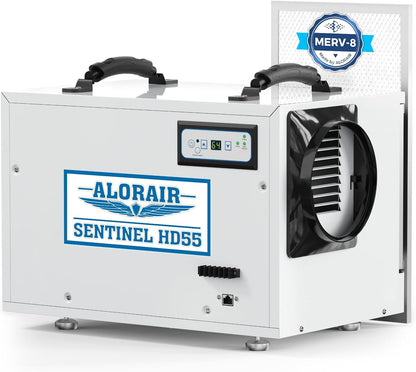 ALORAIR 120 Pints Commercial Dehumidifier for Crawl Spaces & Basements with Drain Hose, Compact Dehumidifiers for Home and Industry Water Damage, Auto Defrost, 5-Year Quality Coverage