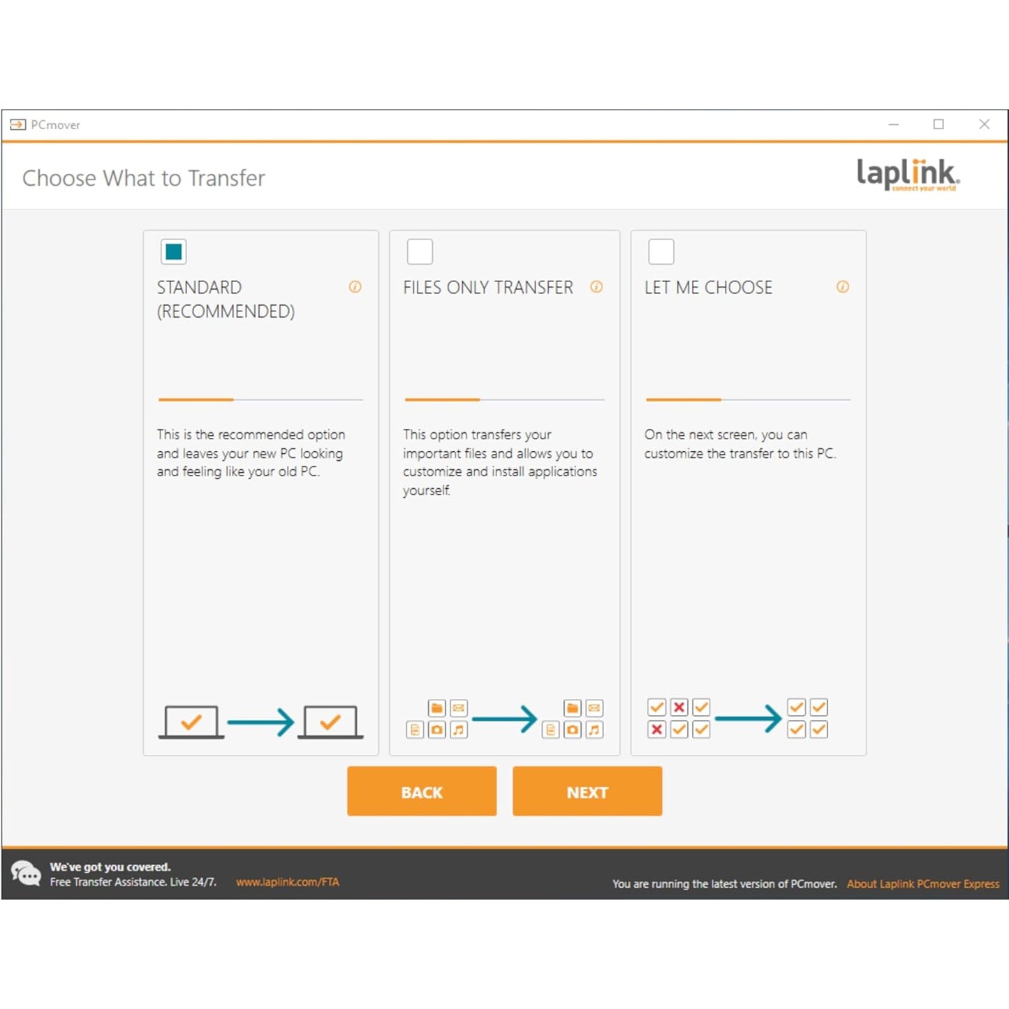 LAPLINK Easy Transfer Cable for Windows, Includes PCmover Express Software and USB 3.0 PC to PC Cable, Single Use License, Transfers Files, Settings, and User Profiles. Compatible with Windows 11