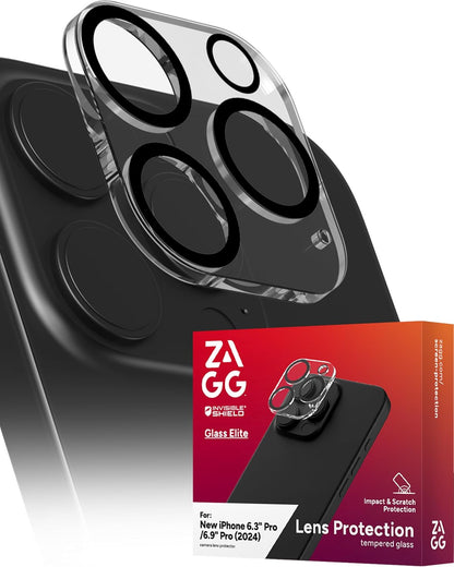 ZAGG Glass Elite Anti-Glare Camera Lens Protector for iPhone 16 Pro Max / 16 Pro - Anti-Reflective Glass, 5X Stronger, Smudge-Free, Eco-Friendly, Easy Installation