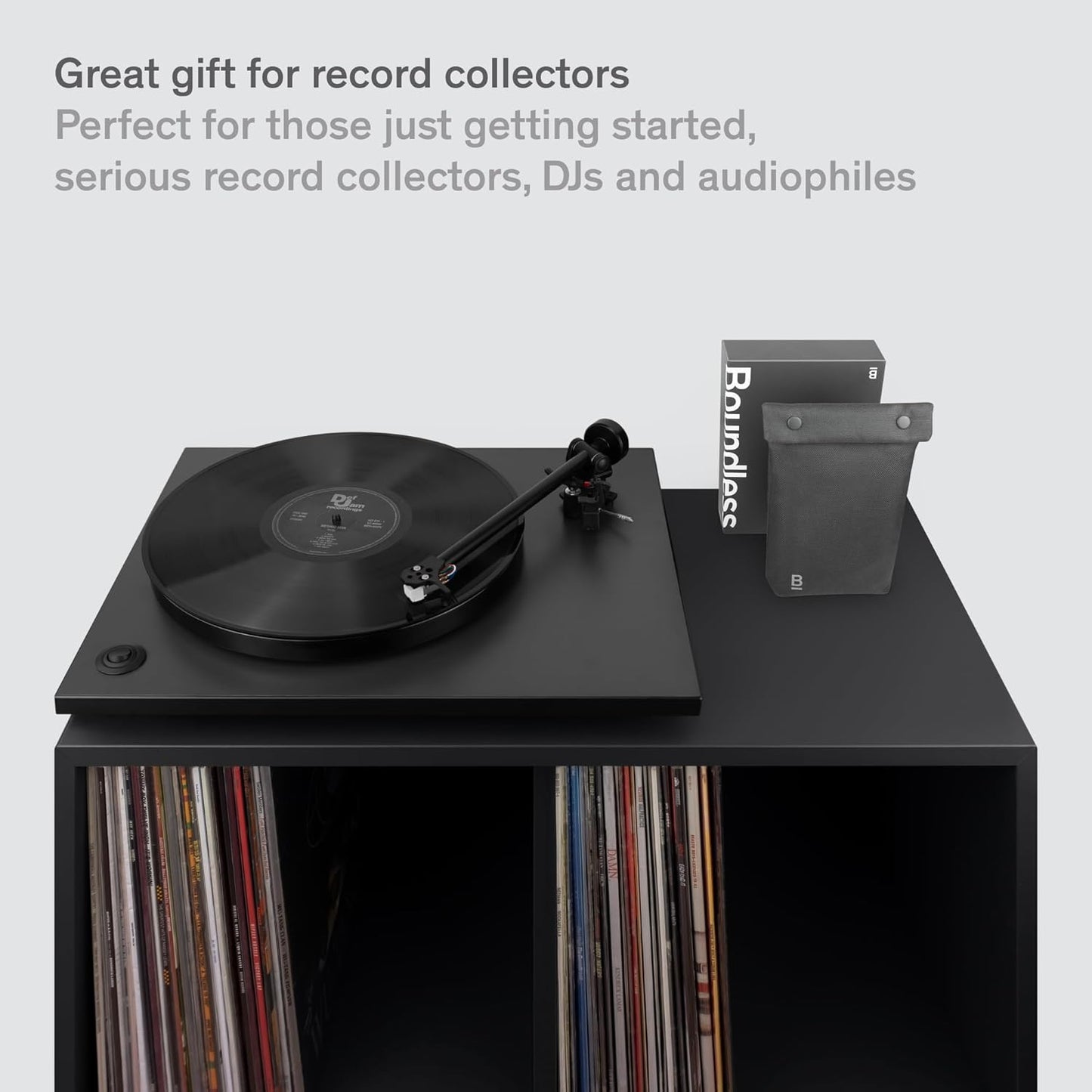 Boundless Audio Vinyl Record Cleaning Kit - 5-in-1 Vinyl Cleaning Kit Includes Velvet Record Brush, Stylus Cleaner, Cleaner Solution, Nylon Brush & Storage Bag