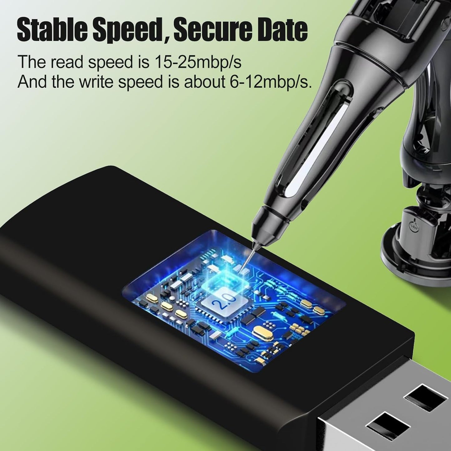 EASTBULLUSB Flash Drive Bulk 2GB 20 Pack with Lanyards USB 2.0 Thumb Drive Bulk Memory Stick Swivel Pen Drive for Storage and Backup 2GB 20 Pack, Green