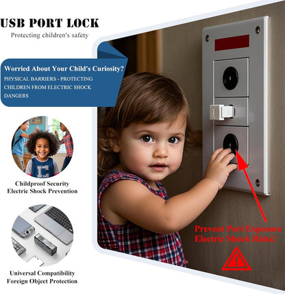 105 PCS USB Port Blockers with 10 Locks for PC, Laptop Removable Type-A Data Protection,Dust & Moisture Resistant Shield（Mixed Colors Packs Svailable for Port Sorting）