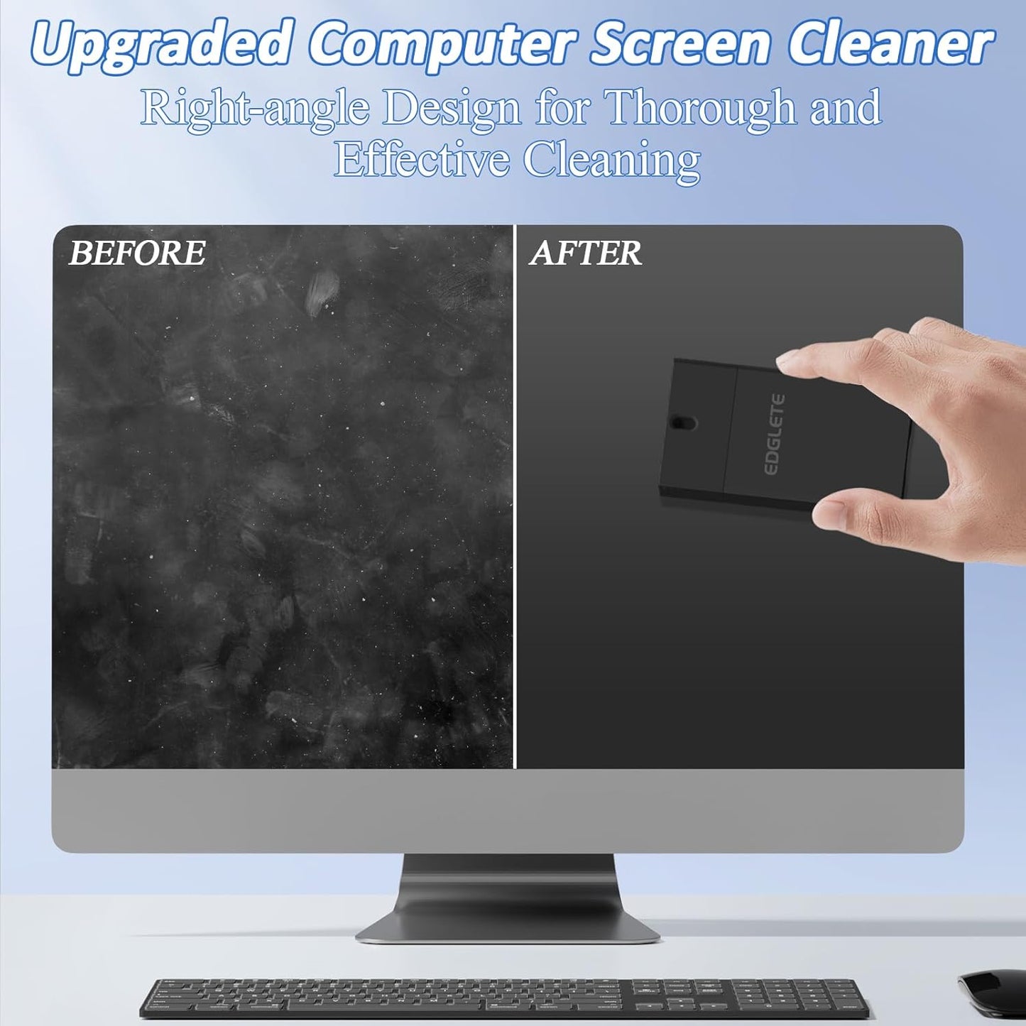 Computer Screen Cleaner Spray and Wipe, Streak-Free Car Screen Cleaner, Portable Laptop Cleaning Kit for Phone Touchscreen Monitor PC MacBook iPad TV Electronic, Refillable 2oz Spray Microfiber Cloth
