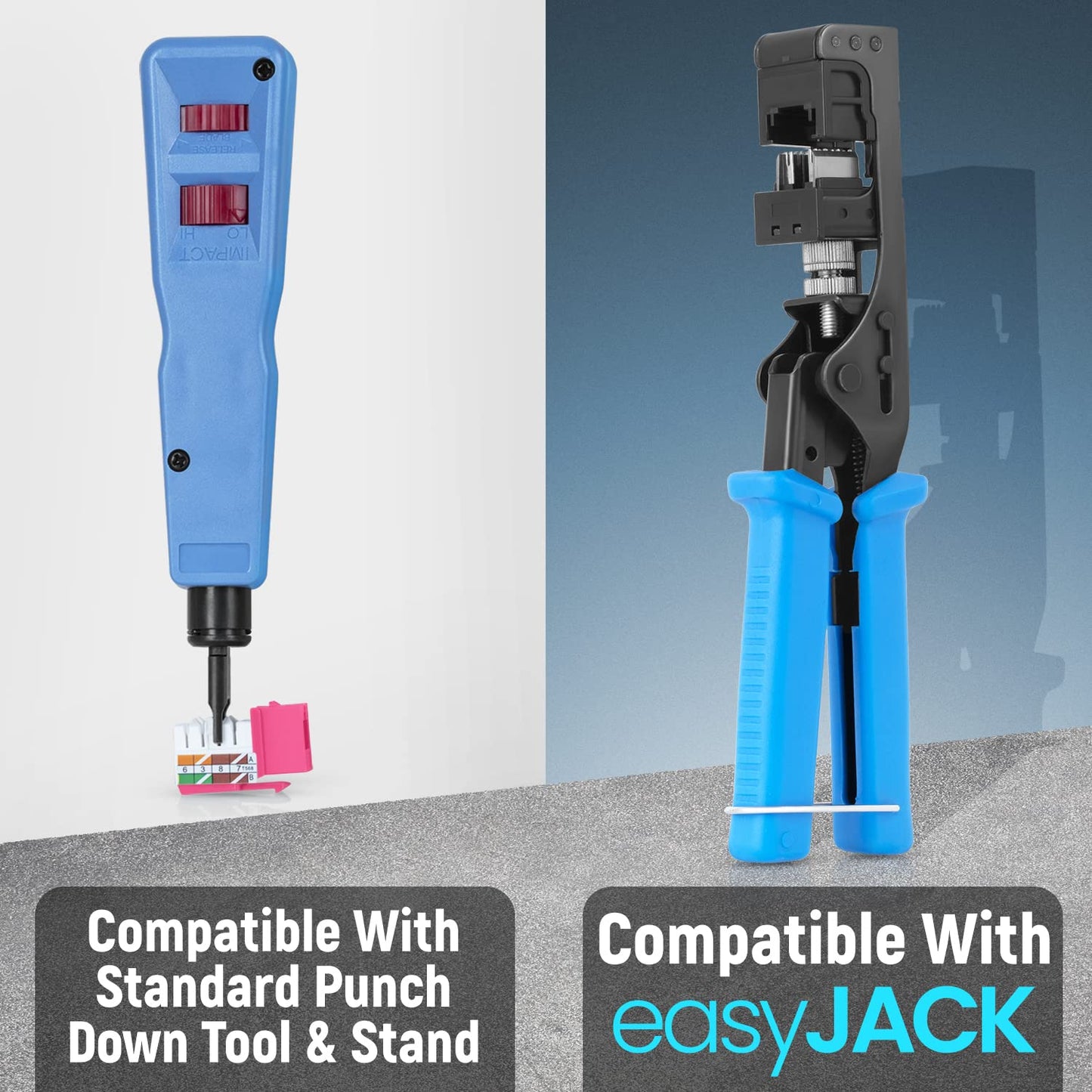 Everest 90° Angled RJ45 Cat6 Keystone Jacks 20-Pack in Pink - Slim Profile Female RJ45 Connectors - Cat 6 Keystone Jack - Compatible with 90° Angled Speed Termination Tool - easyJACK (B094WB91H3)