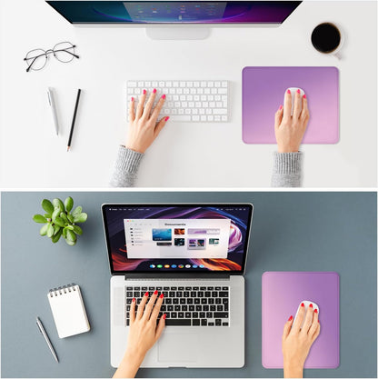 ITNRSIIET Mouse Pad Non-Slip Rubber Base Smooth Surface Stitched Edges Waterproof Durable Compatible with All Mice for Office & Gaming, Desk Accessory, 10.2x8.3x0.12 inch, Lilac Gradient