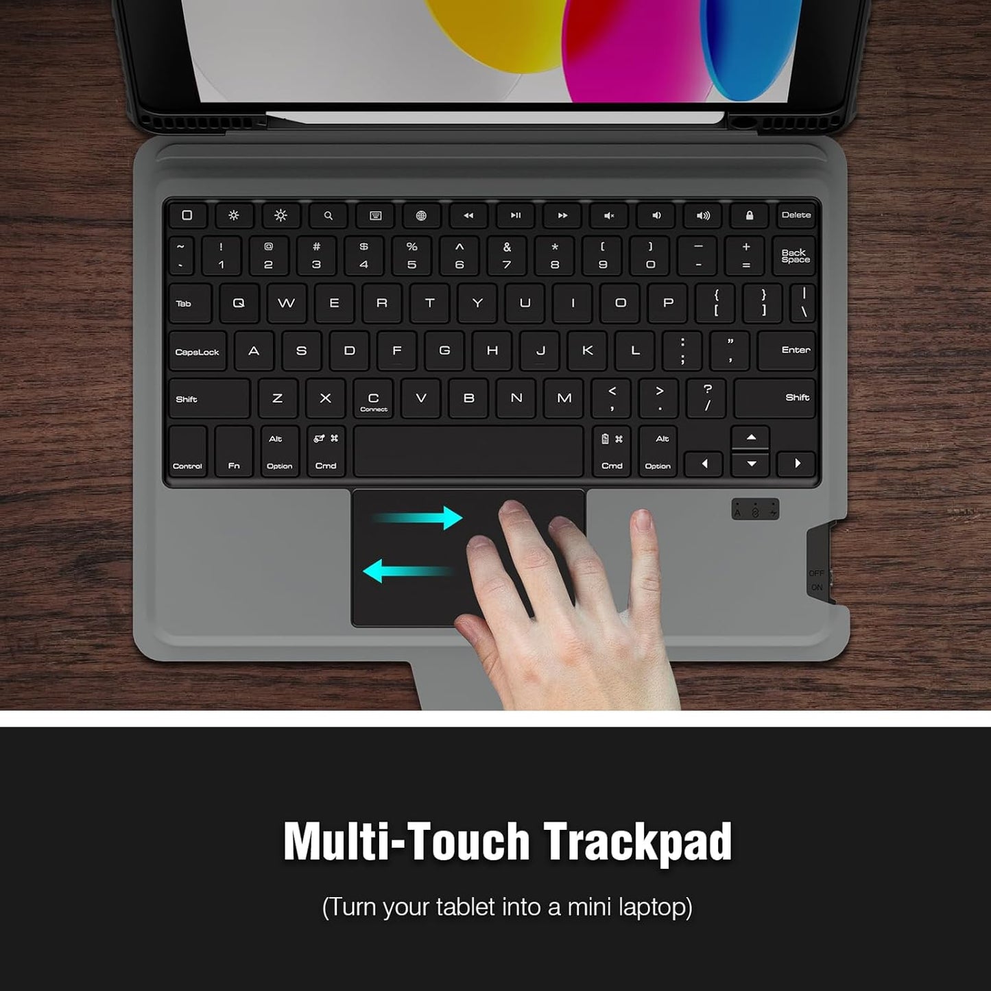 Nillkin for iPad A16 11th 10th Generation Case with Keyboard, Slide Camera Cover, Protective Detachable Wireless Keyboard with Pencil Holder and Trackpad for iPad 11 in A16 2025 10th Gen 10.9 in 2022