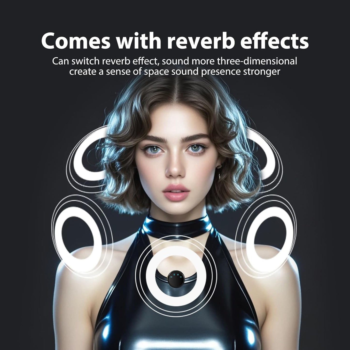 Wireless Lavalier Microphone with Charging Case,AI Noise Reduction,30H Endurance Time,Mini Wireless Microphone for iPhone 15 16/Android with USB-C,Mini Mic for Video Recording,YouTube,Vlogging