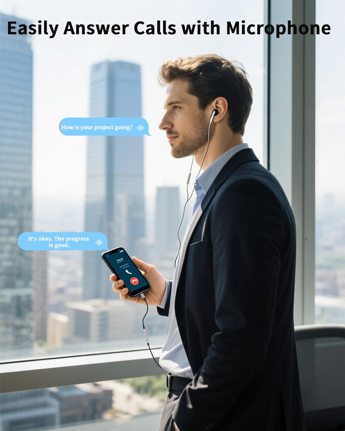 USB C to 3.5mm Headphone Jack Adapter with DAC Chip, 2 Pack HiFi USB-C to Audio Dongle Compatible with iPhone 16 15 Pro Max, Galaxy S25 S24 S23 S22, iPad Pro, MacBook, USBC to Aux Adapter