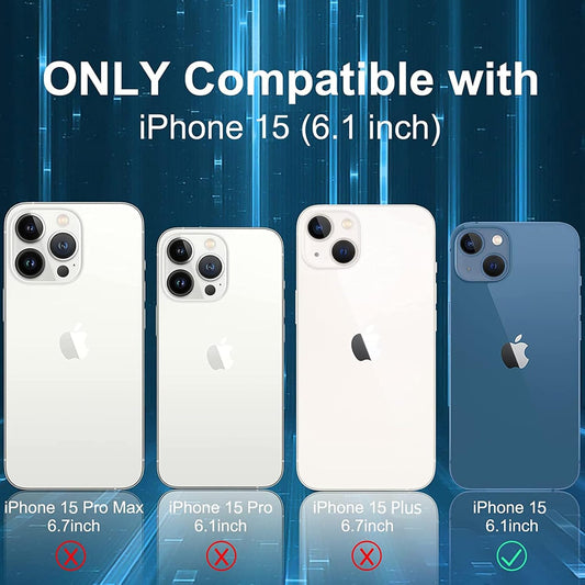 Battery Case for iPhone 15, Upgraded 10000mAh Portable Protective Charging Case with Wireless Charging Compatible with iPhone 15 (6.1 inch) Rechargeable Battery Pack Charger Cover with Carplay (Black)