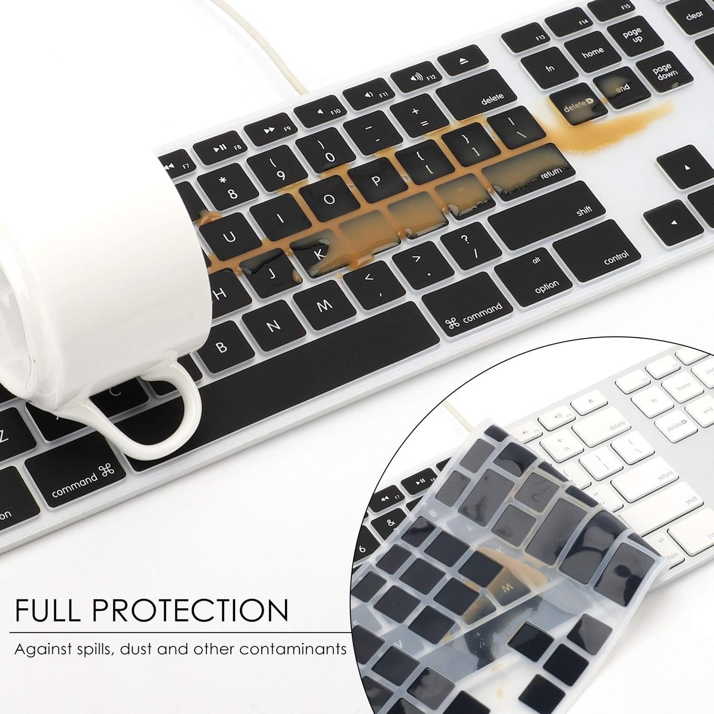 Allinside Black Keyboard Cover for iMac USB Keyboard A1243 MB110LL/B