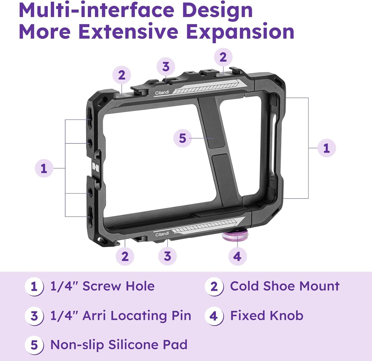 Universal Smartphone Filmmaking Stabilizer, Phone Cage for Vlogging and Videography, Compatible with Most Smartphones