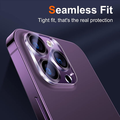 UniqueMe [3 Pack Compatible for iPhone 14 Pro Max/iPhone 14 Pro Camera Lens Protector,[Case Friendly][Scratch-Resistant] - Purple