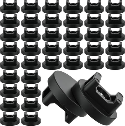 Yookeer 40 Pcs Magnetic Zip Tie Mount Base Black Magnetic Cable Clips Wire Holder Multipurpose Cable Ties Management Base Electrical Supplies for Wire (31 mm)