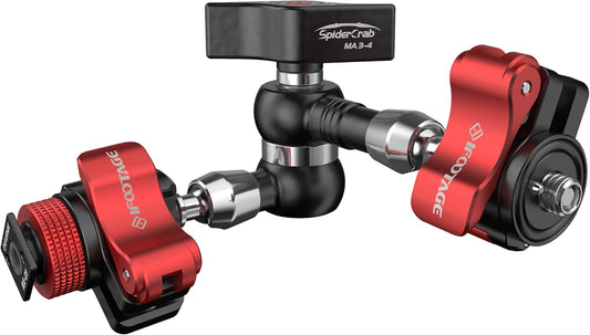 IFOOTAGE Magic Arm Clamp MA3-4, 7 Inches Adjustable Friction Power Articulating Magic Arm with 1/4" and 3/8" Thread Screw for DSLR Camera Rig/LCD Monitor/LED Lights