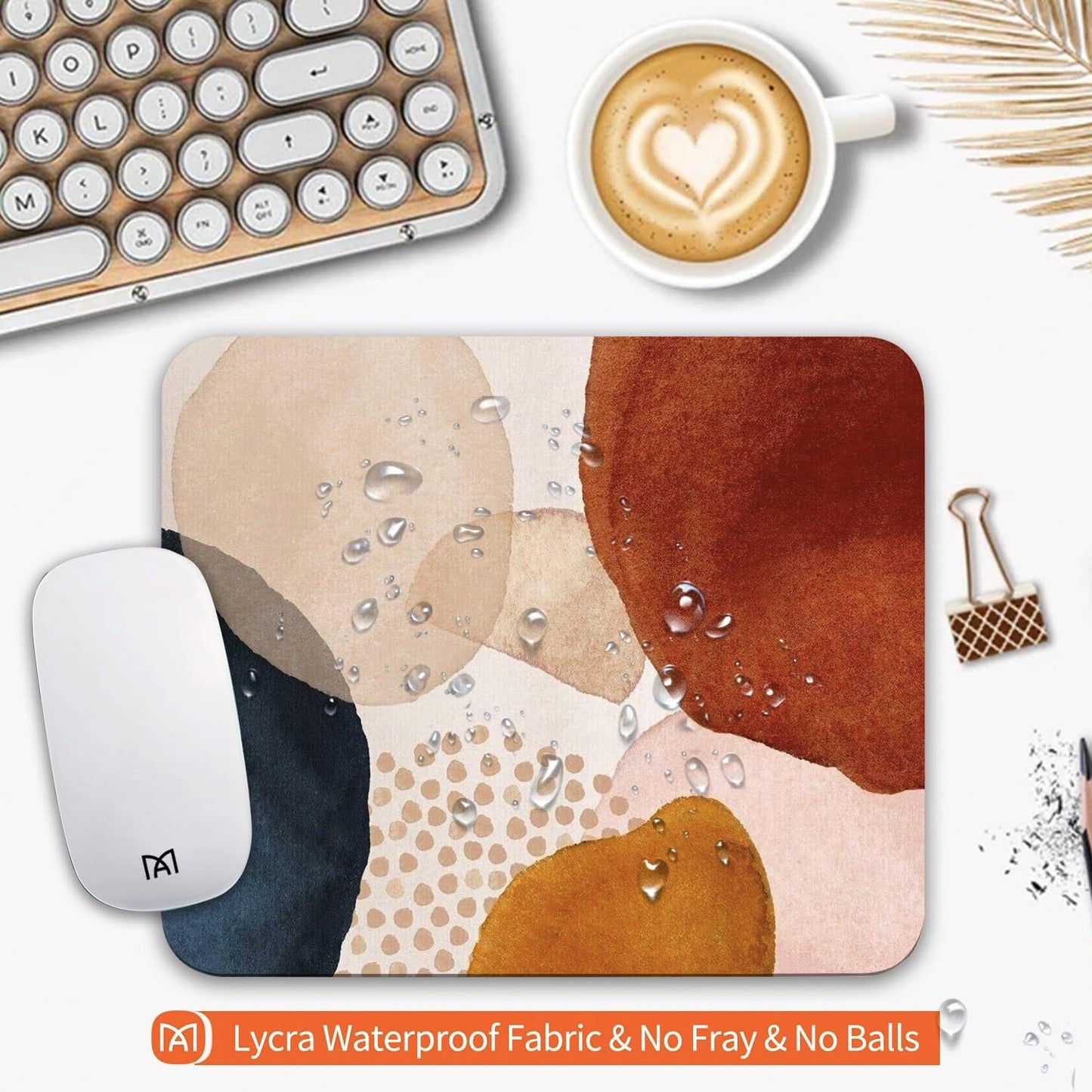 Square Mouse Pad Abstract Marble 2,Personalized Premium-Textured Custom Mouse Mat Design,Washable Mousepad Cloth,Non-Slip Rubber Base Computer Mouse Pads for Wireless Mouse