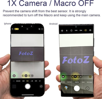 FotoZ 8X Monocular Telescope for iPhone & Android and Most Smartphone, with 8X Optical Zoom Telephoto Lens & 17mm Universal Phone Clip & Storage Bag