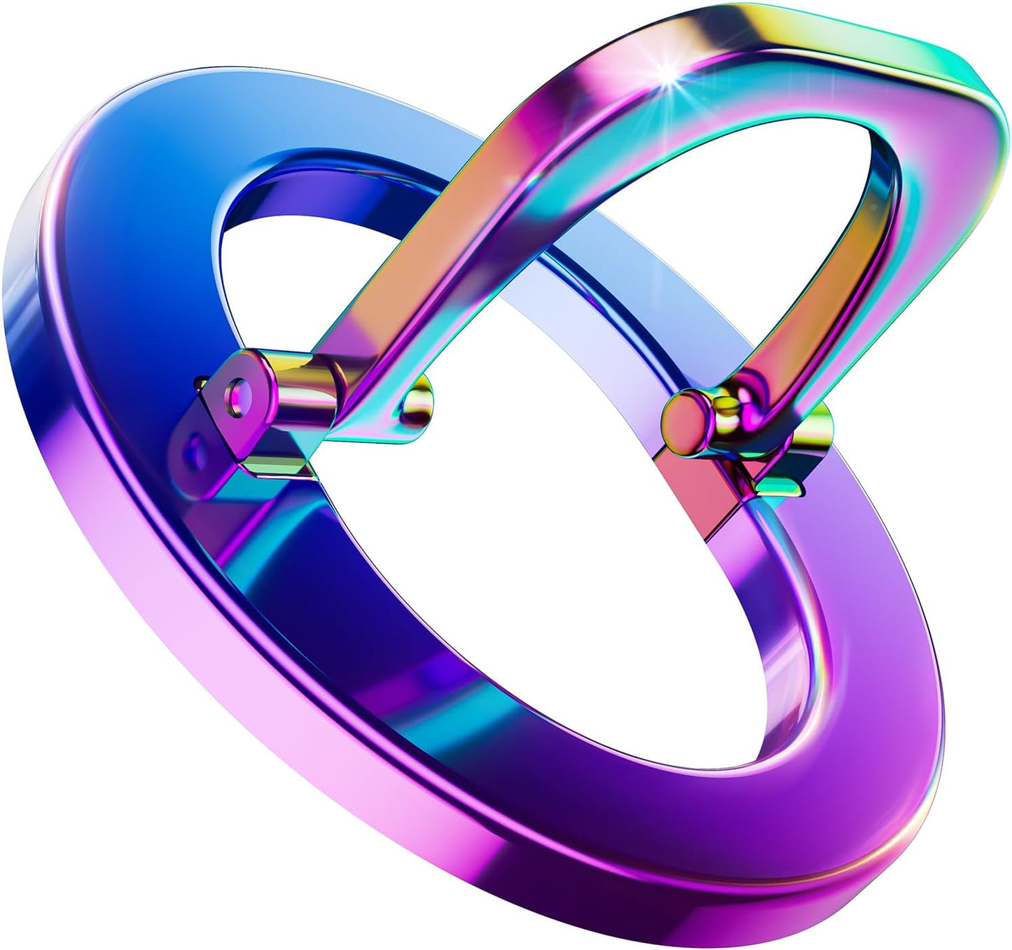 [2025 Newest] SUPERONE for MagSafe Phone Grip, Stylish Cool Magnetic Ring Holder with Adjustable Stand, Removable MagSafe Accessories Only for iPhone 16/15/14/13/12 Series and Mag Safe Case - Colorful