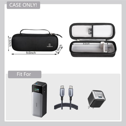 Hard Storage Case for Anker 737 Power Bank (PowerCore 24K) and Anker 715 Charger (Nano II 65W) Combo-Tourmate (Black case only)