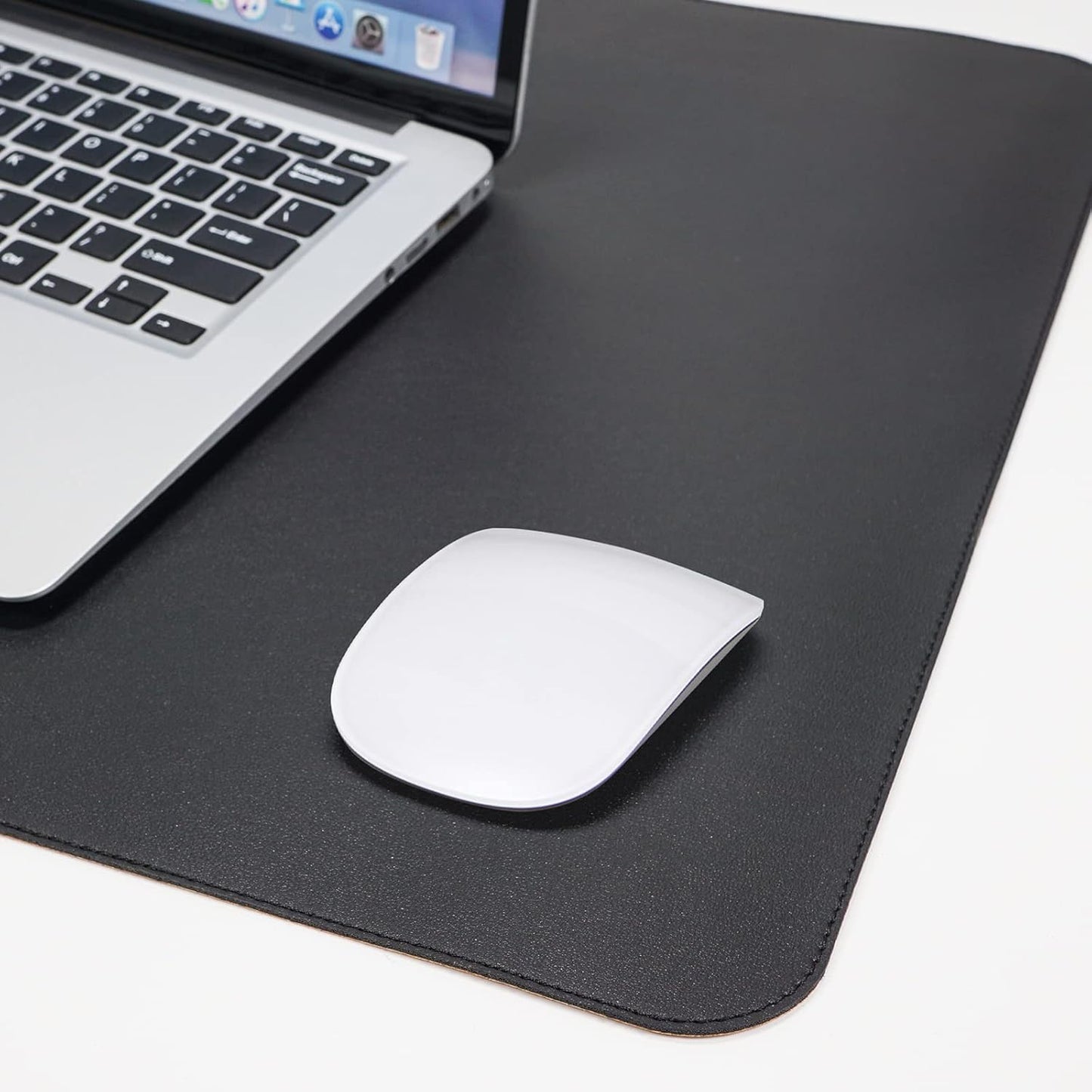 Large Desk Mat 47" x 23.7",Leather Desk mat,Double-Sided Desk Pad,Desk matt for Desktop,Large Mouse Pad,Office Desk mat,Waterproof Desk Blotter pad for Office&Home(Black+Cork)