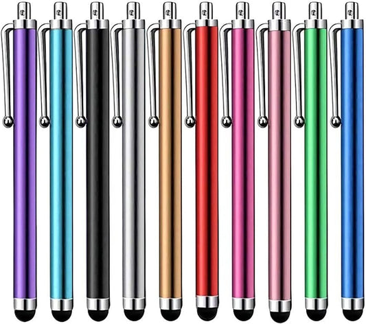 Stylus Pen [10 Pack] Universal Capacitive Touch Screen Pens for Tablets, iPad Mini, iPad Pro, iPad Air, Smartphones, Samsung Galaxy - Multiple Colors
