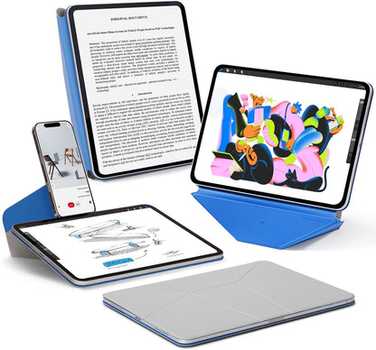 MOFT Dynamic Folio Case for iPad Pro 12.9 -inch (6th/5th/4th Generation, 2022/2021/2020), Silm Magnetic Stand Case with 20+ Viewing Angles, Auto Wake/Sleep, Ultra Thin, Cement x Sapphire