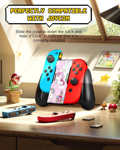 Lotadilo Joy-Con Grip for Nintendo Switch/Switch Oled - JoyCon Comfort Hand Grips Controller for Women Girls Teen Boys Cute Cartoon Design, Horse
