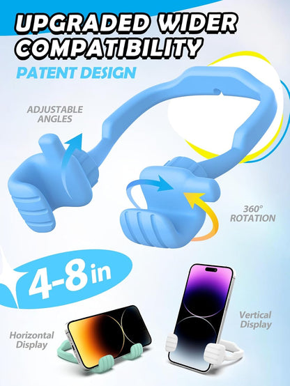Dad Gifts for Fathers Day from Daughter Son Cell Phone Stand: 4 Pack UPGRADE Adjustable Thumbs Up Lazy Phone Holder for Desk Fun Birthday Gifts for Grandma Teens Girls Boys Adults Husband from Wife
