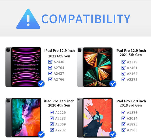 360° Rotatable Keyboard Case for iPad Air 13 inch (M3/M2-2025/2024)/Pro 12.9 (6th, 5th, 4th, 3rd Gen) with TouchPad, Backlits Aluminum Alloy Smart Case with trackpad Keyboard, Rose Gold