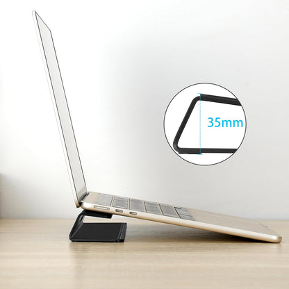 Portable Laptop Wedge Airflow Cooling Stand, Aluminium Laptops Feet Legs Improved Ergonomics, Stability, and Versatility - Compatible with MacBook and All Laptop, with Ruler