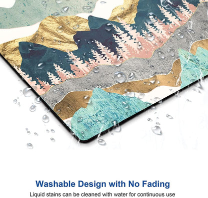 Hokafenle Mountain Abstract Art Mouse Pad - Non-Slip Rubber Base Square Wireless Mousepad for Laptop and Desk