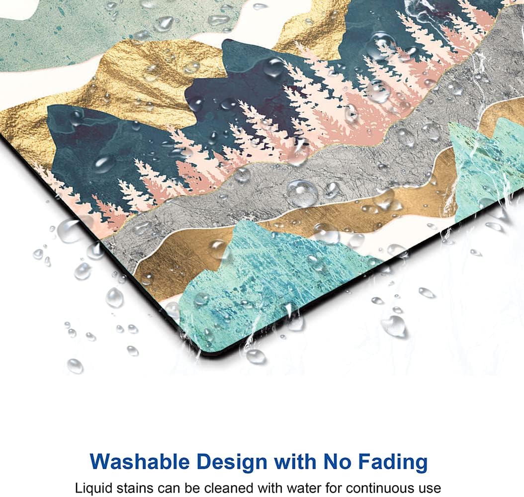 Mouse Pad, Abstract Mountain Mouse Pad, Washable Square Cloth Mousepad for Gaming Office Laptop, Non-Slip Rubber Cute Computer Mouse Pads for Wireless Mouse, Personalized Mouse Pads for Desk