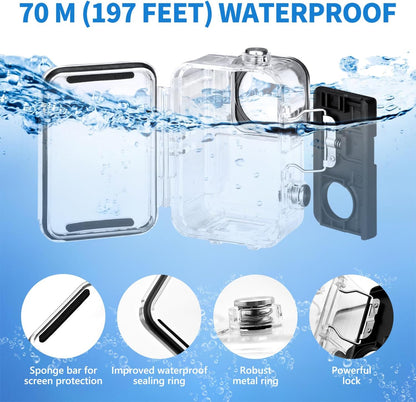 Accessories Kit for DJI Osmo Action 5 Pro/4/3 Black, SGIP Waterproof Protective Cover Housing Bike Mount Selfie Stick, Accessory Set