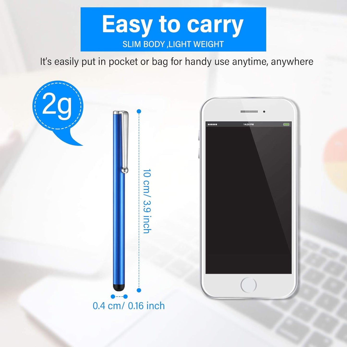 Outus 130 Pcs Stylus Pens for Touch Screens Universal Slim Capacitive Stylus Digital Pen Compatible with Phone, Android, Phone, Tablet, Most Devices with Capacitive Touch Screen, 10 Colors