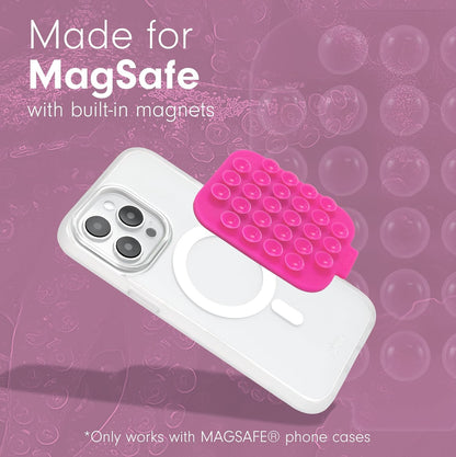 Sonix | Magnetic Silicone Suction Cup Phone Mount for iPhone | Compatible with MagSafe | Bright Fluorescent Pink | Hot Pink