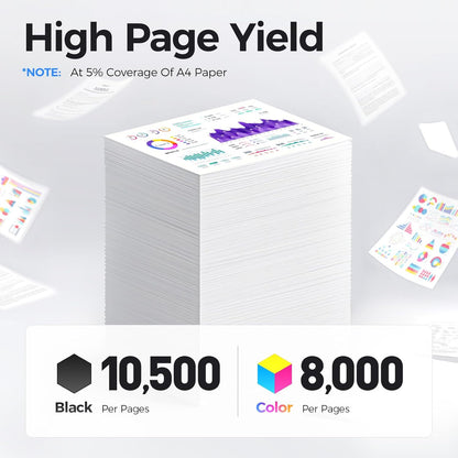 C400 C405 Extra High-Yield Toner Cartridge Set 4-Pack Replacement for Xerox 106R03524 106R03525 106R03526 106R03527 Versalink C400 C405 C400D C400DN C405N C405DN Printer Ink Black Cyan Magenta Yellow