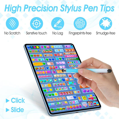 30PCS Stylus Tips Replacement Tips Only, 0.6cm/0.23in Black Silicone Tips for Stylus Pens High Sensitivity Stylu Tips,No Scratches, Universal Stylus Ends