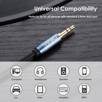 MillSO 3.5mm Headphone Extension Cable (33 ft) TRRS 3.5mm Male to Female Stereo Audio Jack Extension Adapter Auxiliary AUX Cord for Headphones, Earbud, Speaker, Car or Home HiFi Stereo System