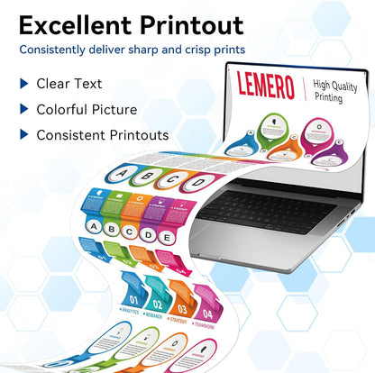 LEMERO 210A Compatible Toner Cartridges Replacement for HP 210A 210X Toner Cartridges Set for HP Color Pro 4201dn 4201dw MFP 4301dw 4301fdn 4301fdw Printer 4 Pack (with Chip for HP210A)