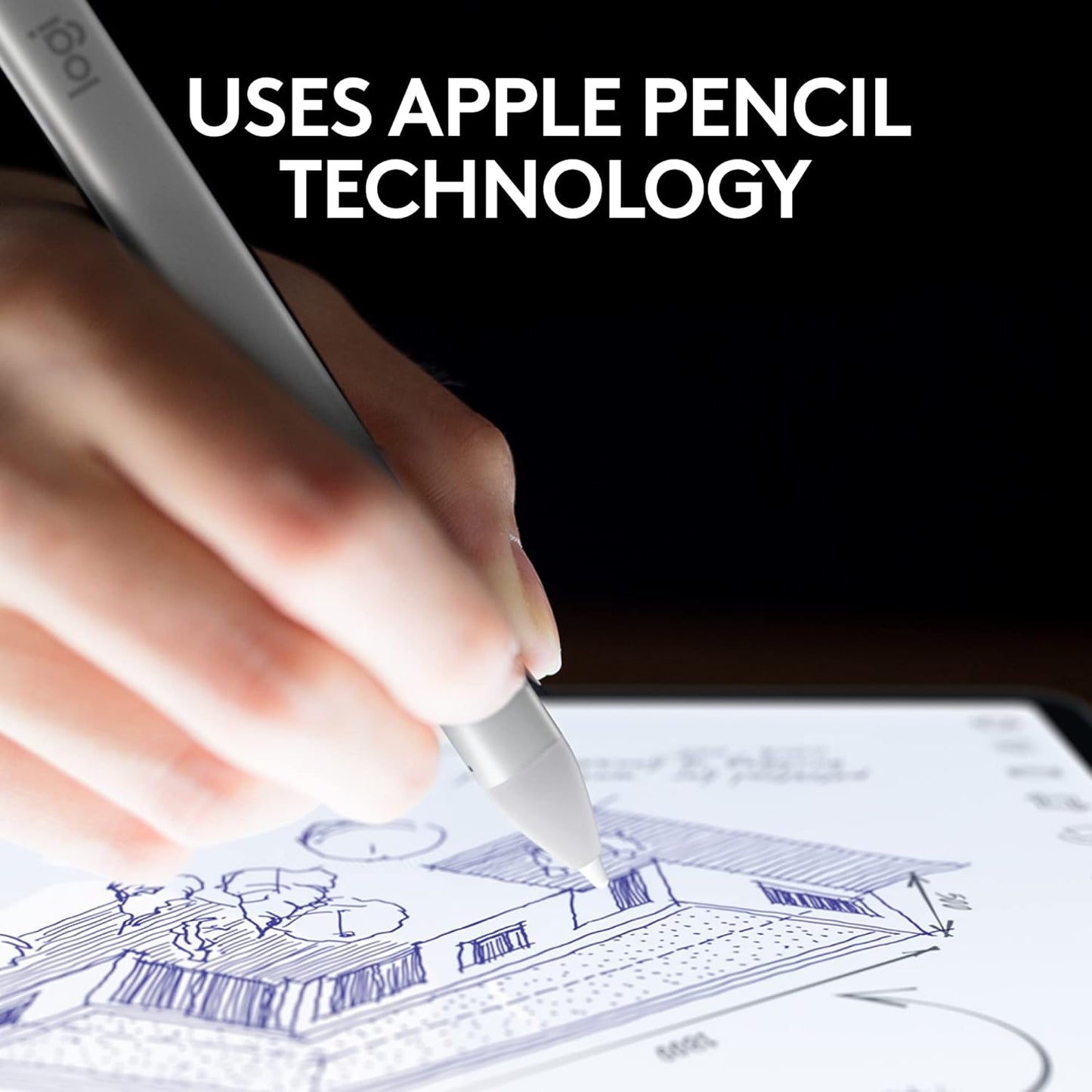 Logitech Combo Touch iPad Pro 11-inch (1st, 2nd, 3rd & 4th gen - 2018, 2020, 2021, 2022) Keyboard Case and Logitech Crayon (USB-C) Digital Pencil (2018 releases and later) - Oxford Grey, USA Layout