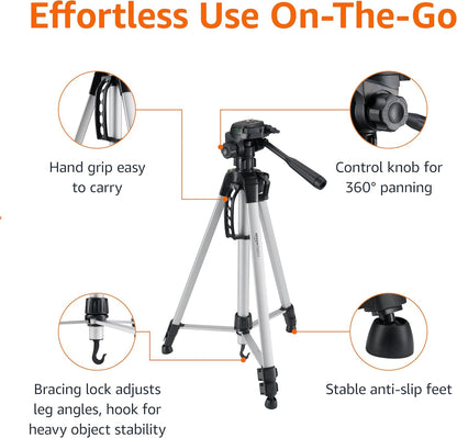 Amazon Basics 60 inch Lightweight Tripod with Bag, Black