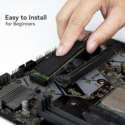 Aairhut 4 Pack 13 W/m.K Thermal Pads, 100 x 100 mm 0.5 mm+1 mm+1.5 mm+2 mm Silicone Cooling Pad Non Conductive Heat Resistance Extreme Odyssey Cover with Dual Self-Adhesive Films for PC Laptop PS4