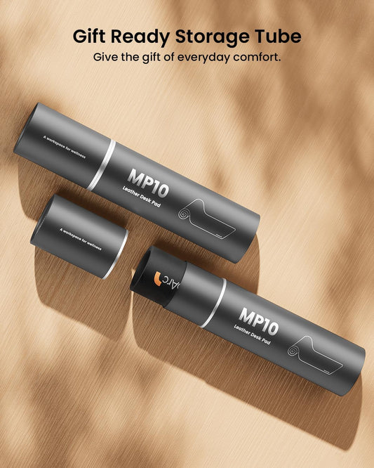 ProtoArc Leather Desk Mat, Large Mouse Pad- 31.5×15.8 inch, Non-Slip PU Leather Desk Pad Protector, Premium Desktop Mat for Computer, Keyboard and Mouse, Black