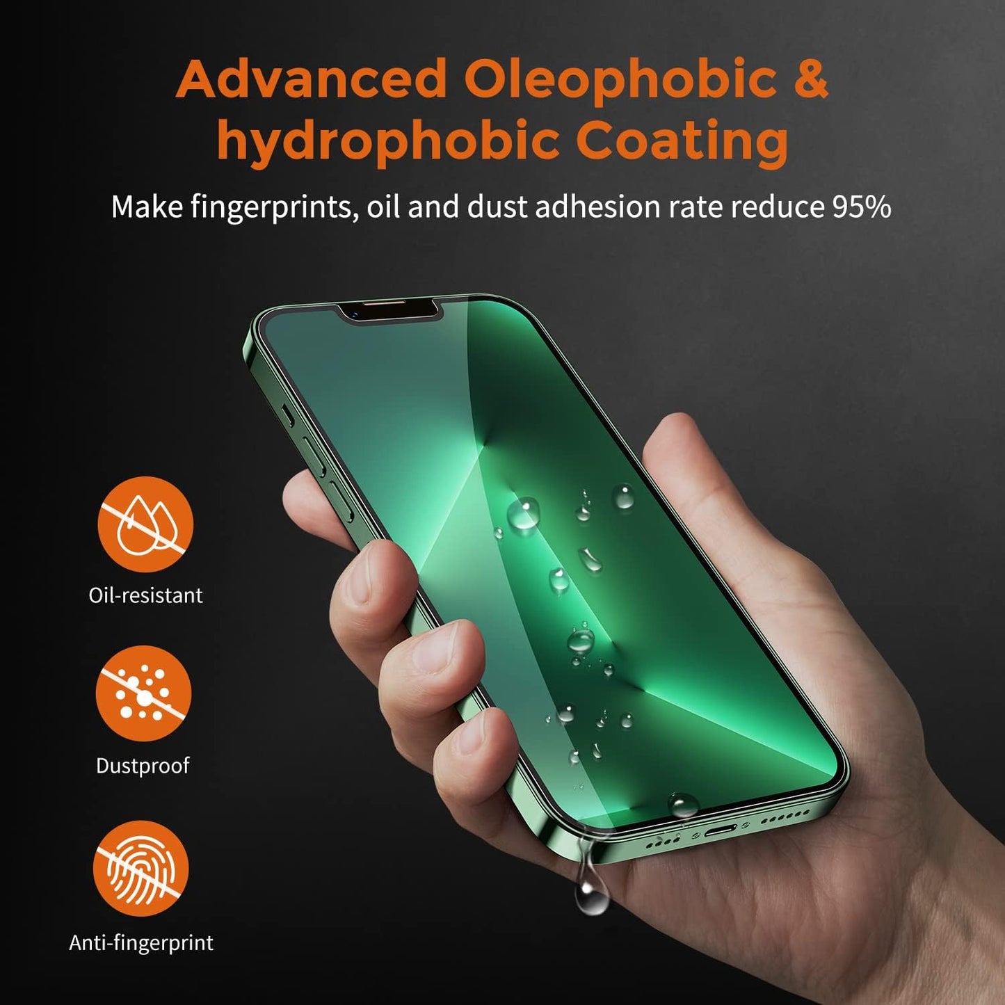 UNBREAKcable 3-Pack Screen Protector for iPhone 14 Plus/iPhone 13 Pro Max, Double Shatterproof Tempered Glass [Easy Installation] [9H Hardness] [99.99% HD Clear] [Case Friendly] for iPhone 6.7 inch