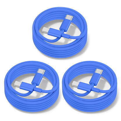 60W USB C to USB C Cable [3Pack] iPhone 15 Fast Charging Cable,3ft Long USB-C to USBC Power Cord for iPhone 15/15 Pro/15 Plus/15 Pro Max,MacBook Pro Air/IPad Air 4/5/iPad Pro 12.9/11(Black)