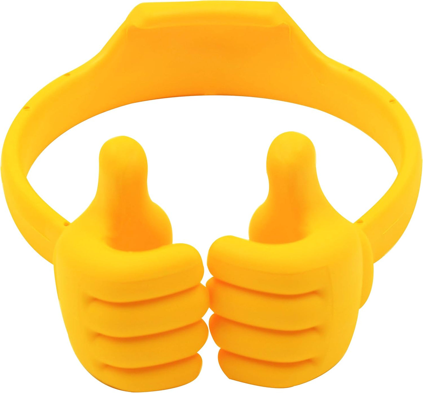 Honsky Thumbs-up Cell Phone Stand Holder, Tablet Stand Cradle for Desk Desktop Smartphone Cellphone Mobile Phone Tablets – Universal Adjustable Flexible,Yellow