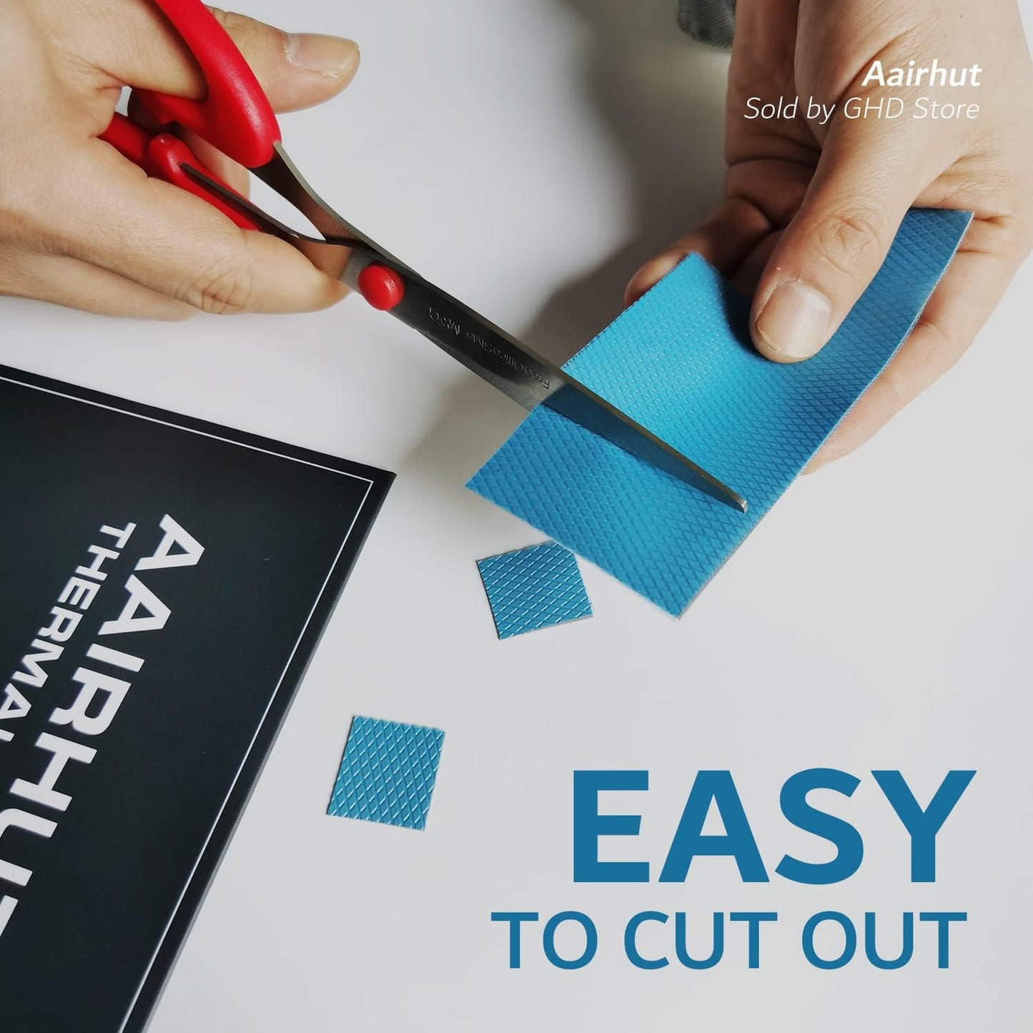 Aairhut Thermal Pad 13W/mK [0.5~3mm], 85 x 45 x 1mm Silicone Cooling Pad Non Conductive Heat Resistance Extreme Odyssey Cover with Dual Self-Adhesive Films for PC Laptop PS4/PS5/CPU/GPU/Computer