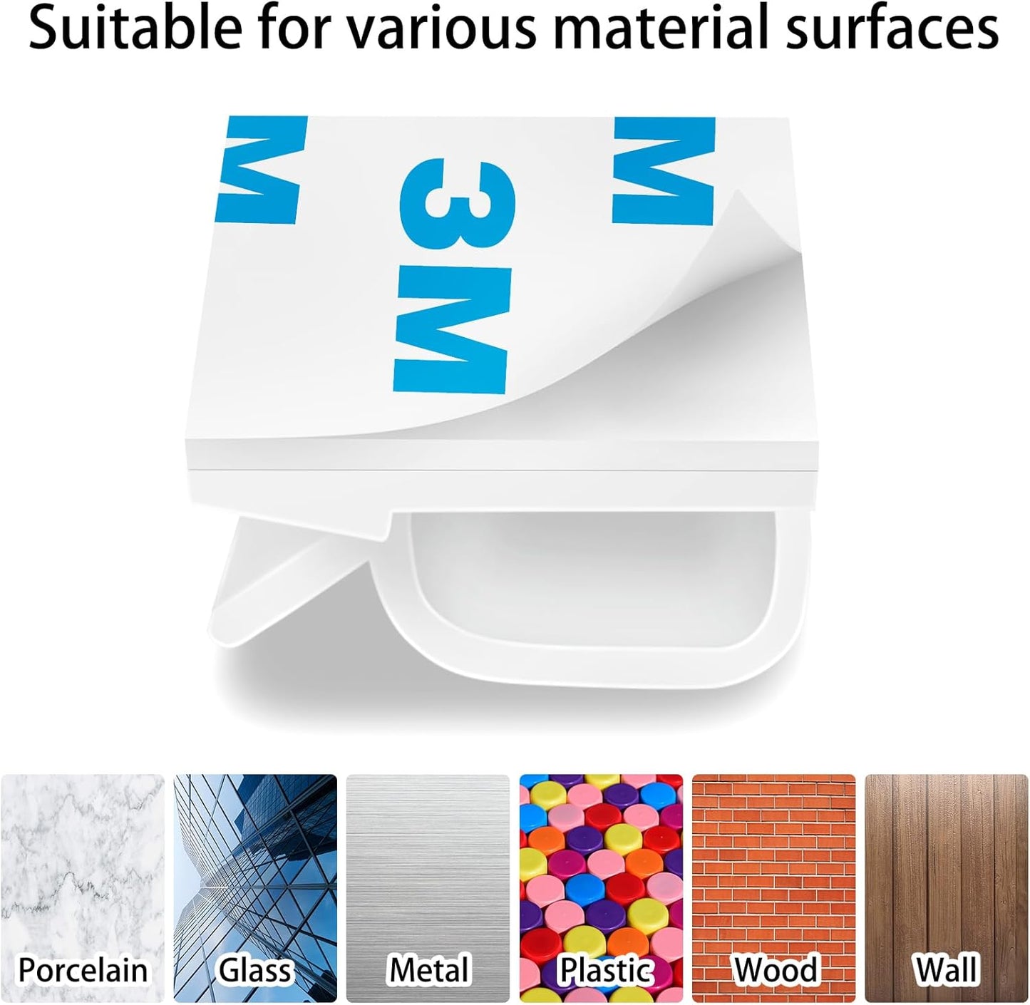 100Pcs Cable Clips, Adhesive Cable Organizer Cord Holder Wire Clip Wire Management Self Adhesive Hooks Wire Holder for Office, Home(White, 100PCS)