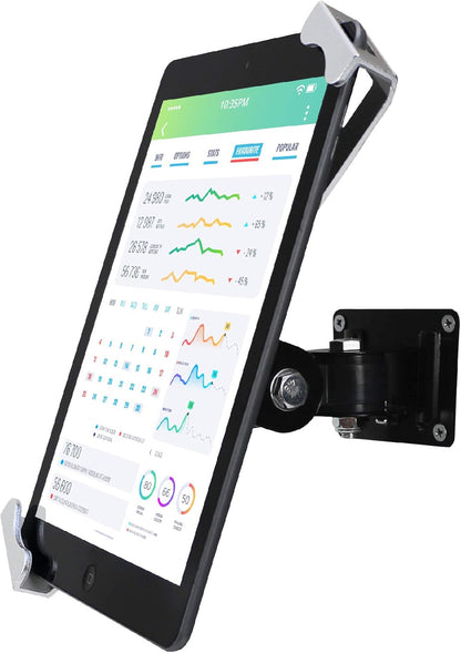 Tablet Wall Mount Holder with Anti Theft Lock,Rotate Design,Multi Angle,Bracket for Most 8 to 10.4 Inch,and for iPad 7.9" 8.3" 9.7" 10.2" 10.5" 10.9"& 11",Galaxy tab,& More,(Silver)